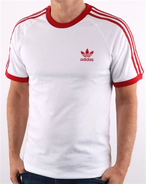 adidas 3 stripes t shirt weiß